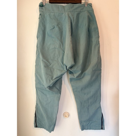 Vintage Wool Lined Ski Pants Womens Green High Waist Button Detail Thermal - Picture 5 of 12